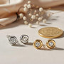 Voir la diapositive 2 : L'ATELIER D'AZUR Boucles d'Oreilles Solitaires Diamants de Synthèse 0.30 Carats - Or 18 Carats 750 Blanc