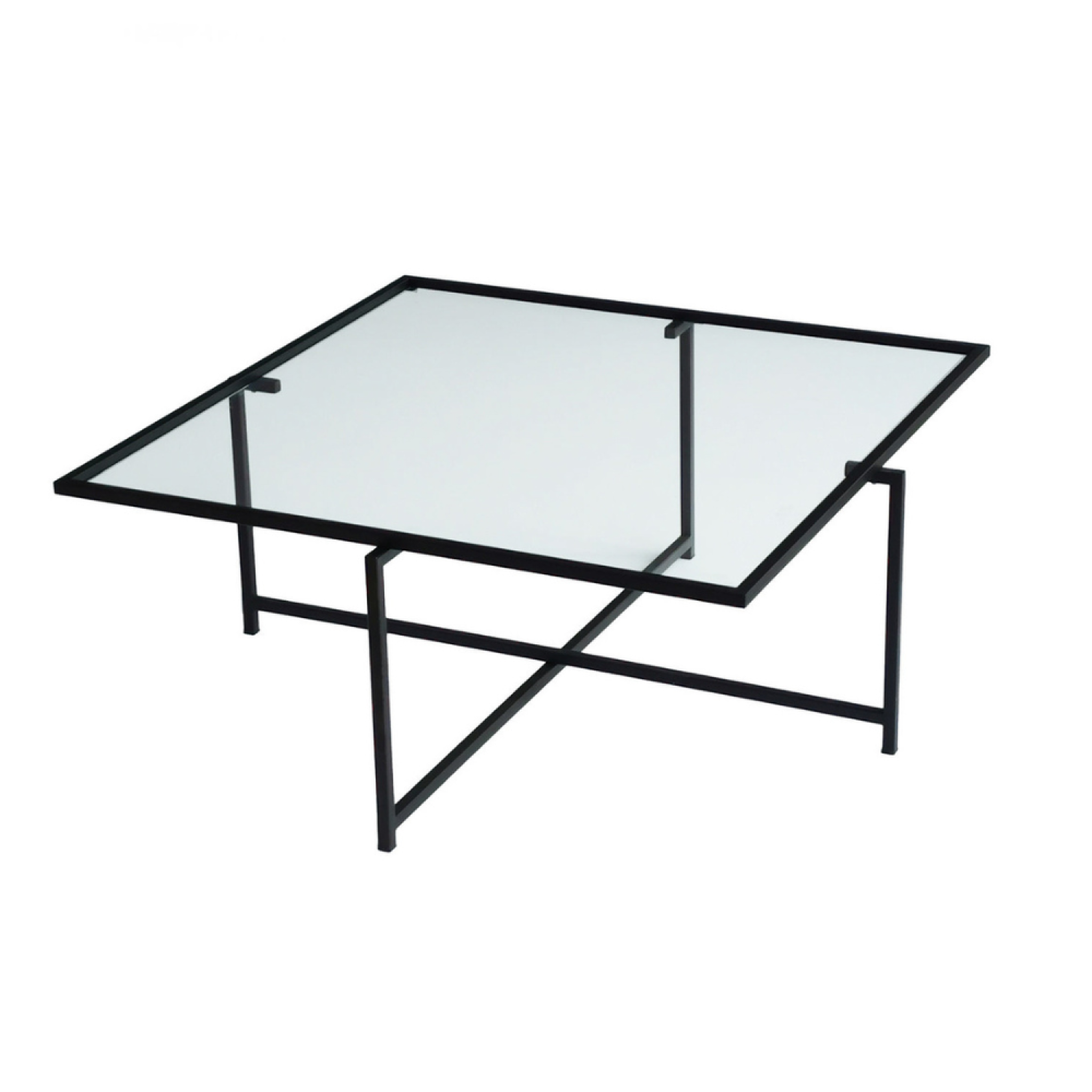 CONCEPT USINE Table basse design noire en verre limp