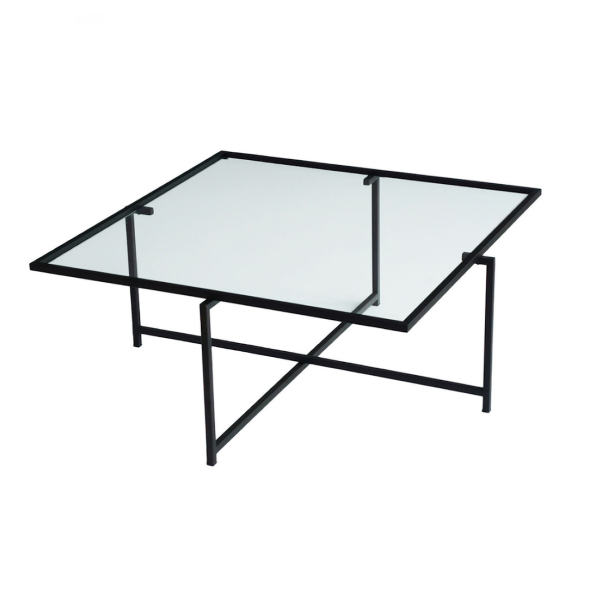 CONCEPT USINE Table basse design noire en verre LIMP