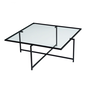 Voir la diapositive 1 : CONCEPT USINE Table basse design noire en verre LIMP