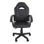 Voir la diapositive 3 : TOILINUX Chaise de bureau Racer à roulettes - Noir