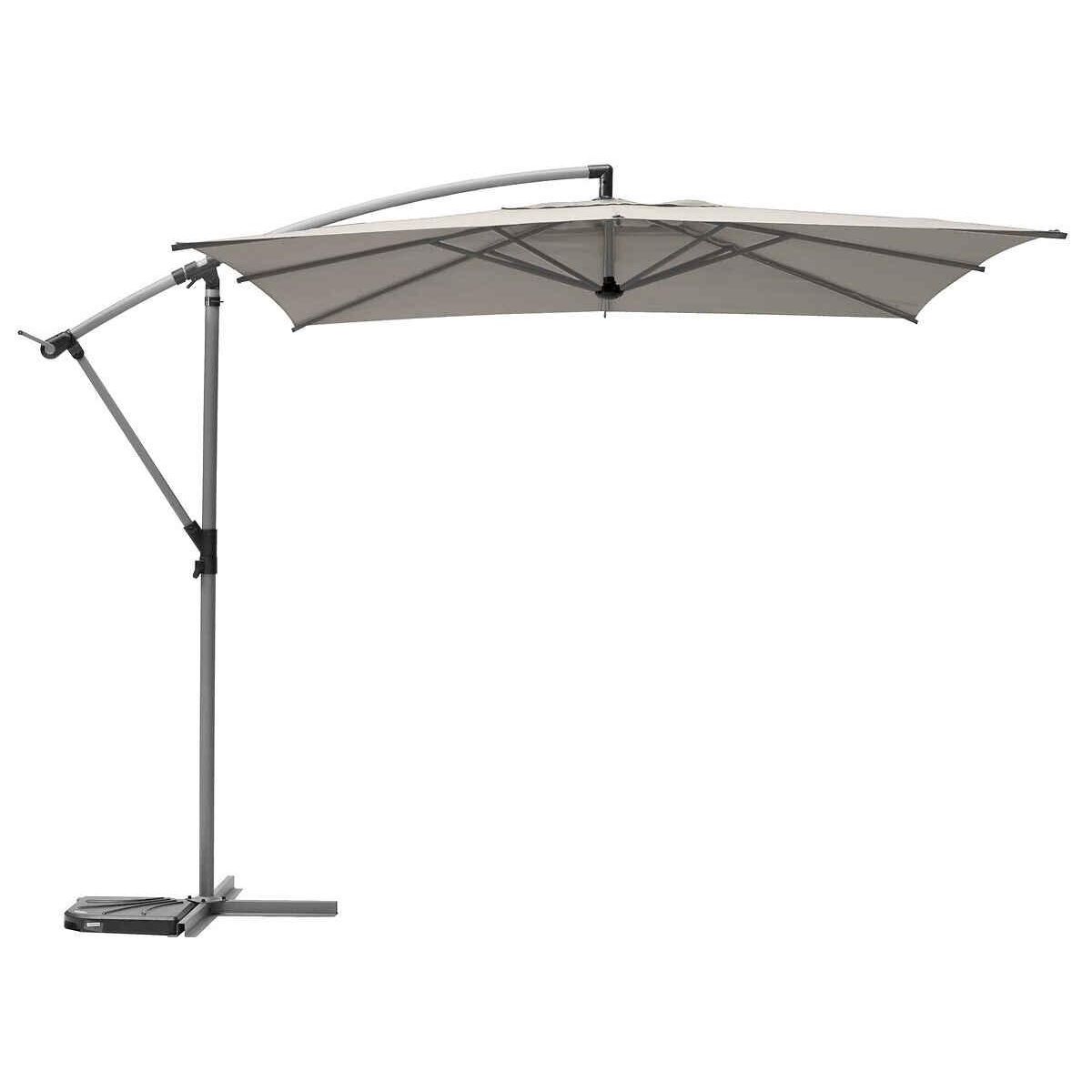 HESPERIDE Parasol déporté carré Manoa Taupe - 2,5 x 2,5 m - Hespéride