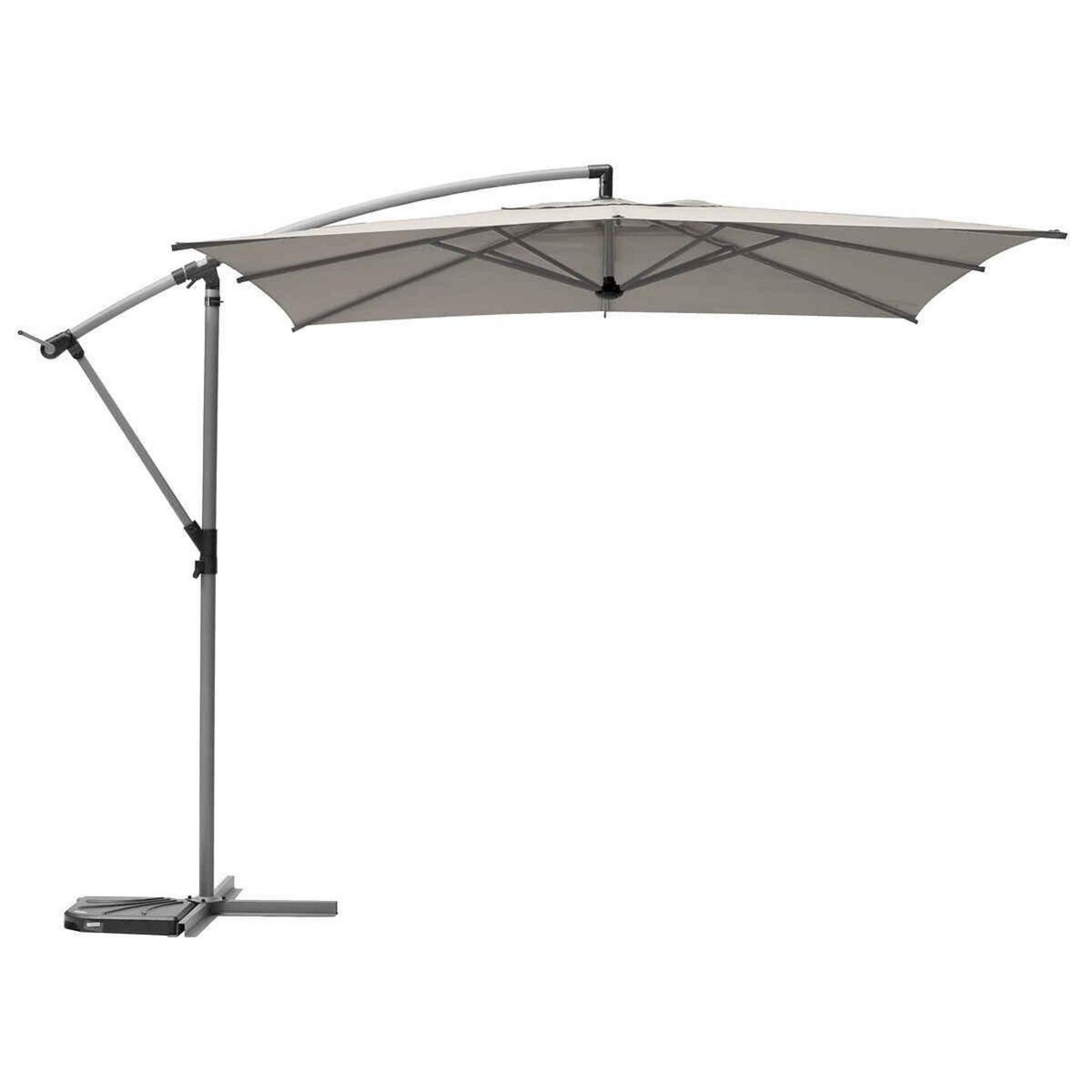 HESPERIDE Parasol déporté carré Manoa Taupe - 2,5 x 2,5 m - Hespéride