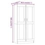 Voir la diapositive 6 : VIDAXL Garde-robe Sonoma gris 82,5x51,5x180 cm Bois d'ingenierie