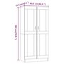 Voir la diapositive 6 : VIDAXL Garde-robe Sonoma gris 82,5x51,5x180 cm Bois d'ingenierie