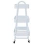 Voir la diapositive 5 : VIDAXL Chariot de rangement a 3 niveaux blanc 42x41,5x77 cm acier
