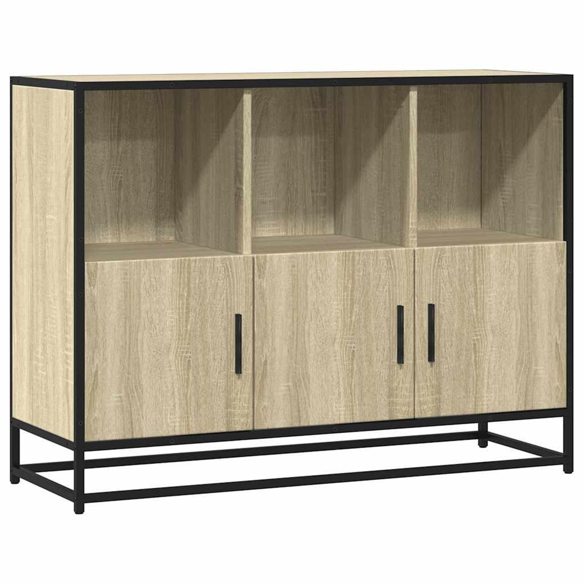 Voir la diapositive 2 : VIDAXL Buffet chene sonoma 100x35x76 cm bois d'ingenierie