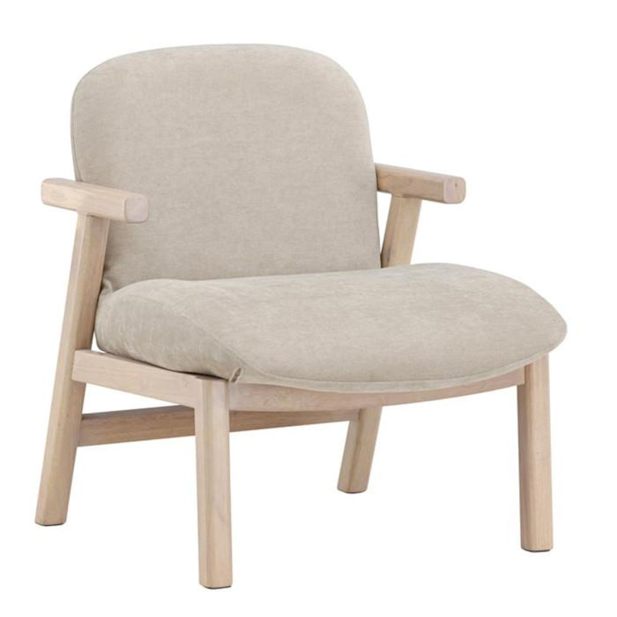 Paris Prix Fauteuil Design en Bois  Rile  77cm Beige