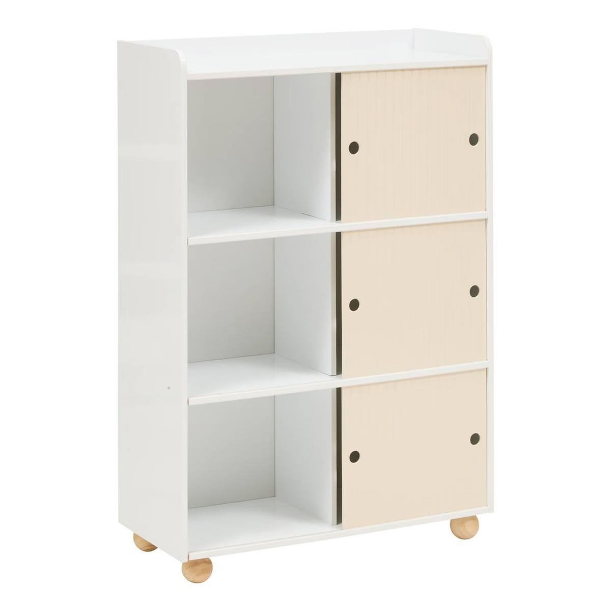 Atmosphera Kids Meuble de Rangement 3 Portes  Bouli  101cm Beige