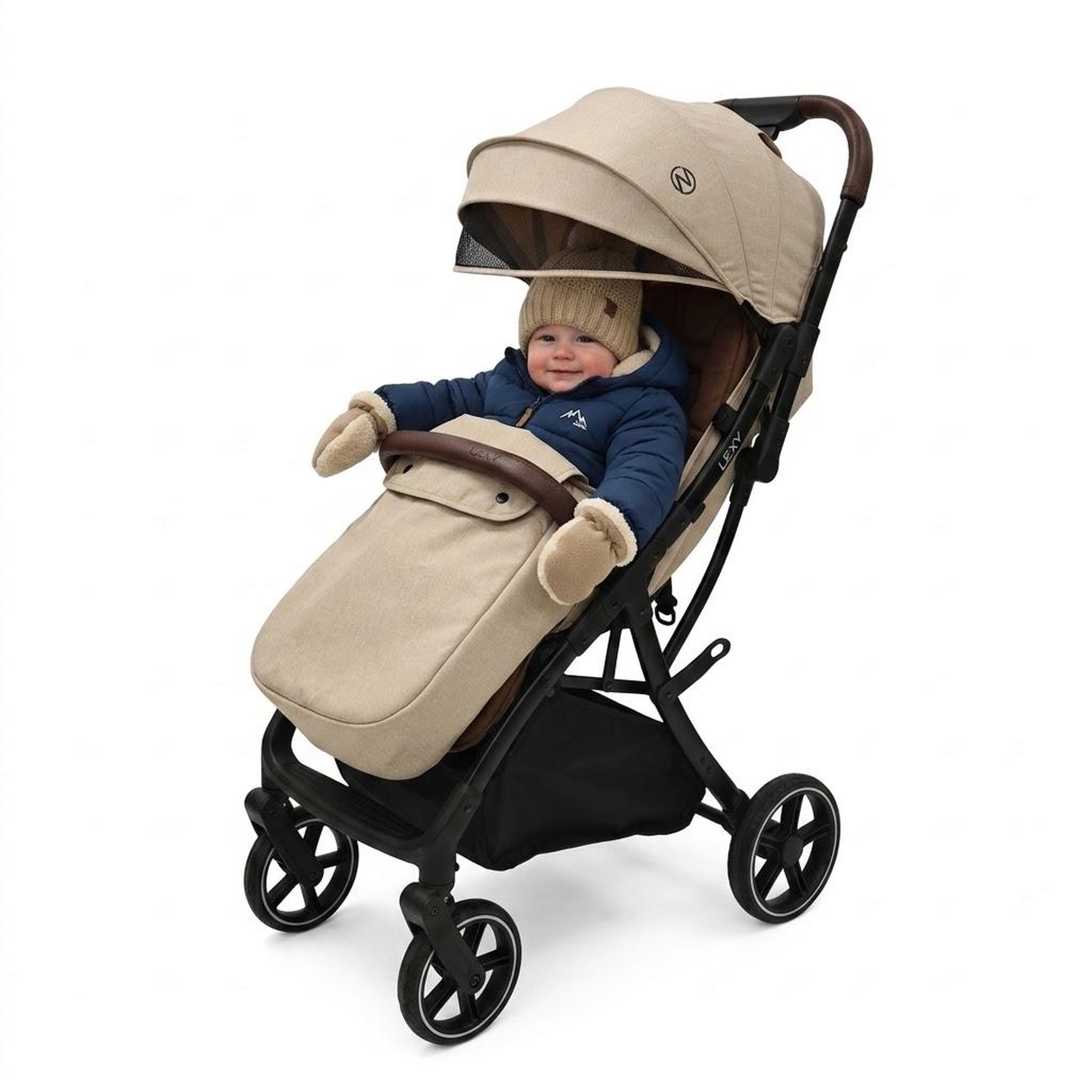 NANIA Nania Lexy Poussette compacte, 0-4 ans, 0-22 kg, Poussette canne Bebe Légère et Compacte, Inclinable, protège-jambe, habillage de pluie