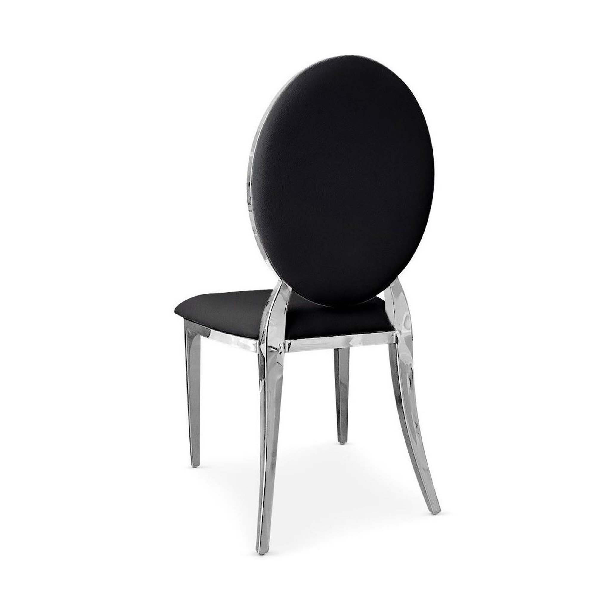 Voir la diapositive 3 : Paris Prix Lot de 2 Chaises Médaillon  Tatianna  90cm Noir