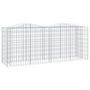 Voir la diapositive 2 : VIDAXL Lit sureleve a gabions arque 200x50x100 cm Fer galvanise