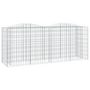 Voir la diapositive 2 : VIDAXL Lit sureleve a gabions arque 200x50x100 cm Fer galvanise