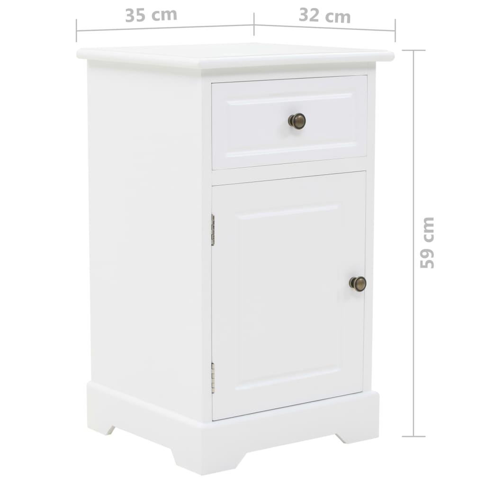 Voir la diapositive 6 : VIDAXL Table de chevet bois de pin 35x32x59 cm