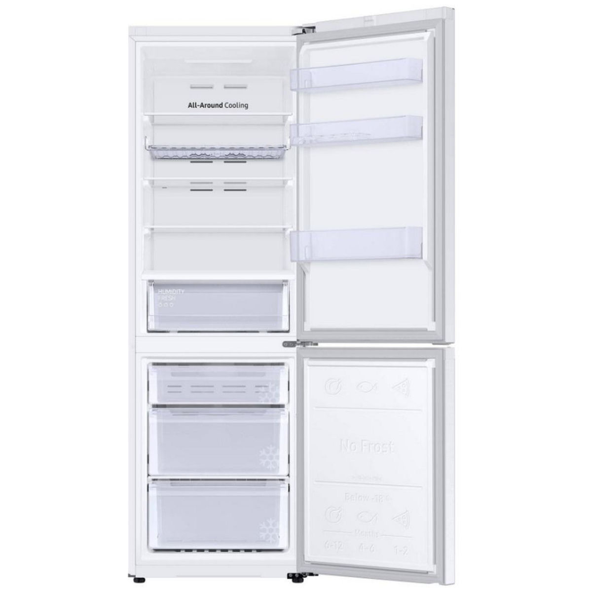 Samsung Réfrigérateur combiné 60cm 344l nofrost blanc - RB34T602EWW
