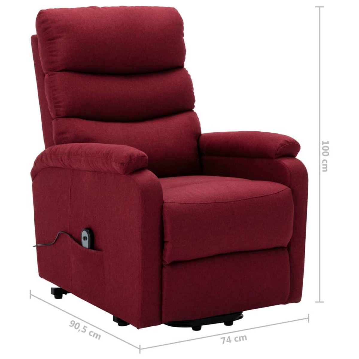 VIDAXL Fauteuil Rouge bordeaux Tissu