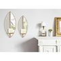 Voir la diapositive 5 : Paris Prix Lot de 2 Bougeoirs Muraux Miroirs  Leaf  41cm Or