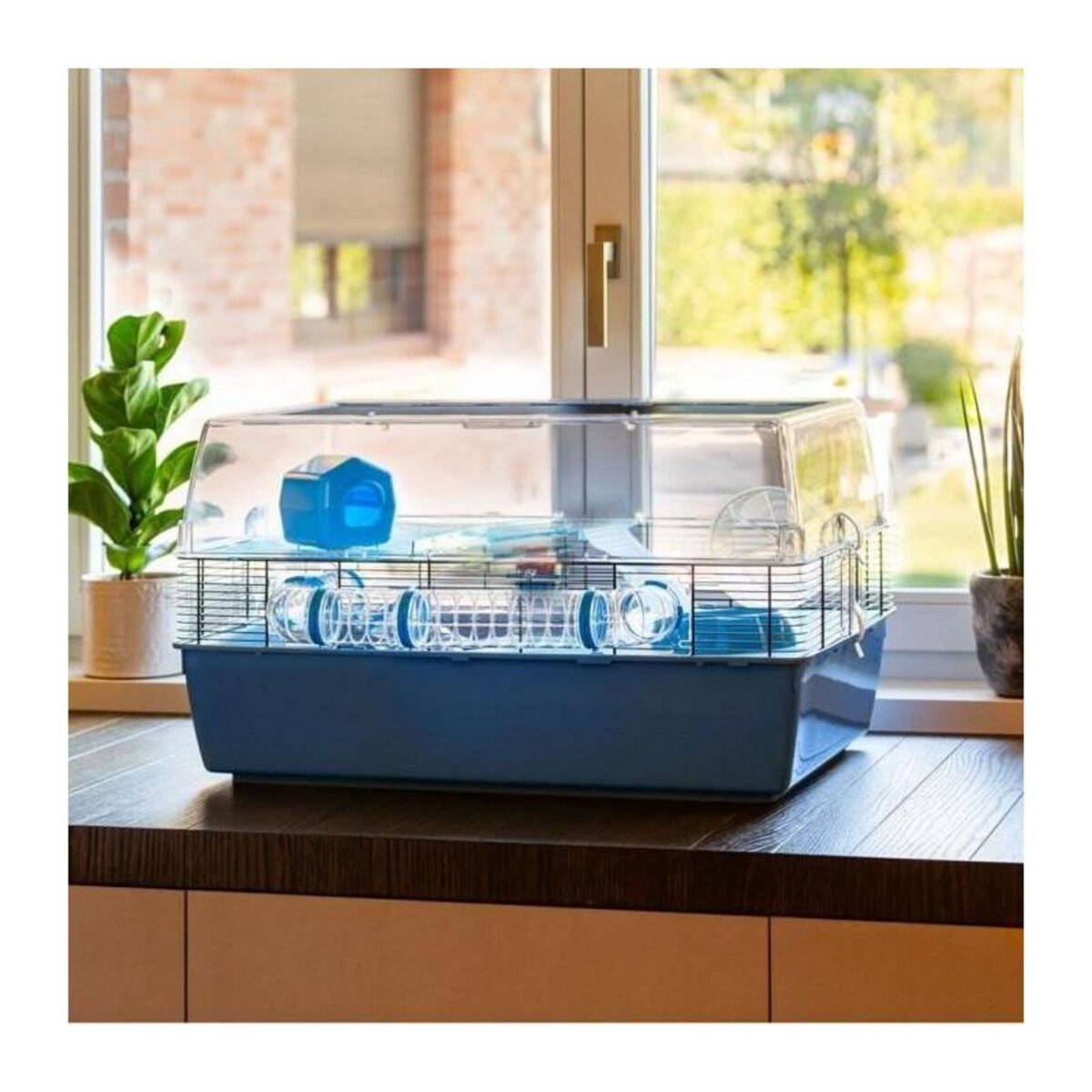 Ferplast Cage - FERPLAST - DUNA FUN LARGE - 3 étages - 71,5 x 46 x 41 cm - Bleu