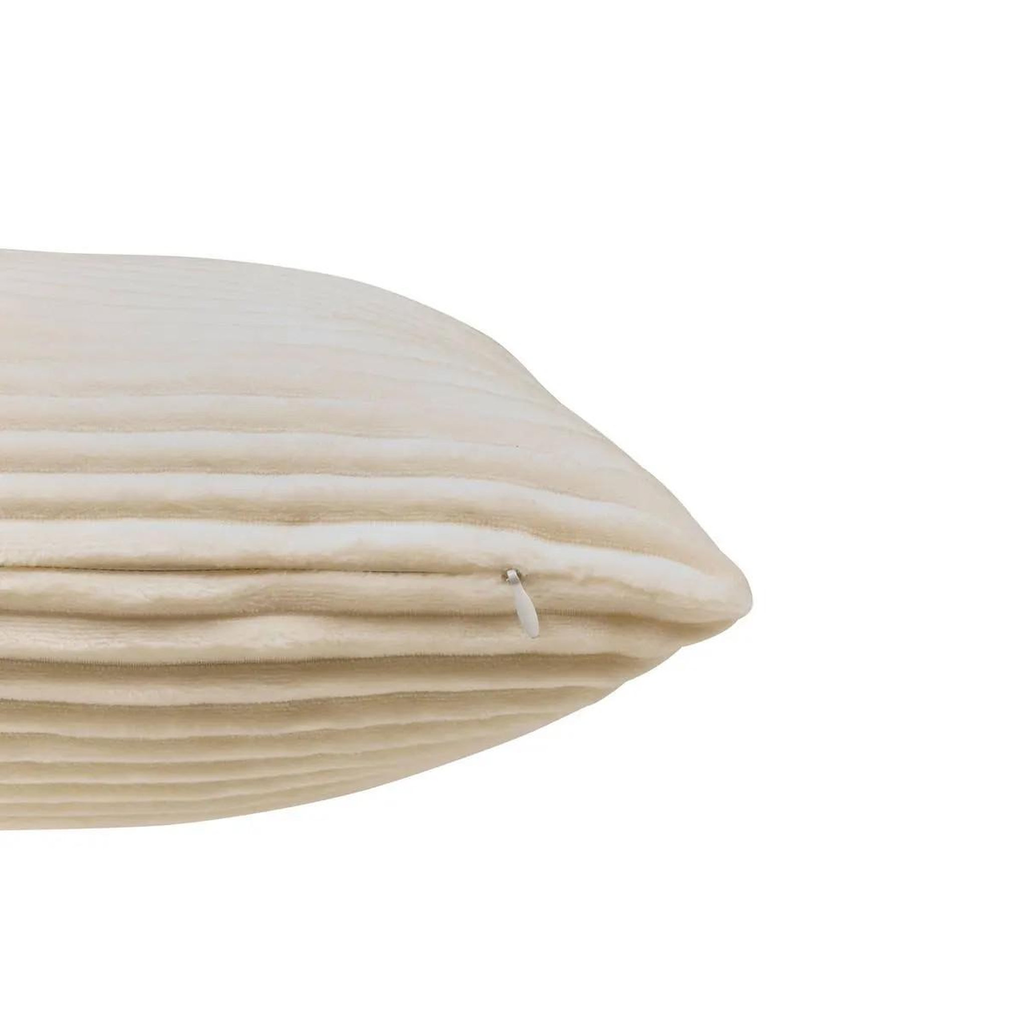 Voir la diapositive 2 : ATMOSPHERA Coussin en velours côtelé  arum  38x38cm ivoire