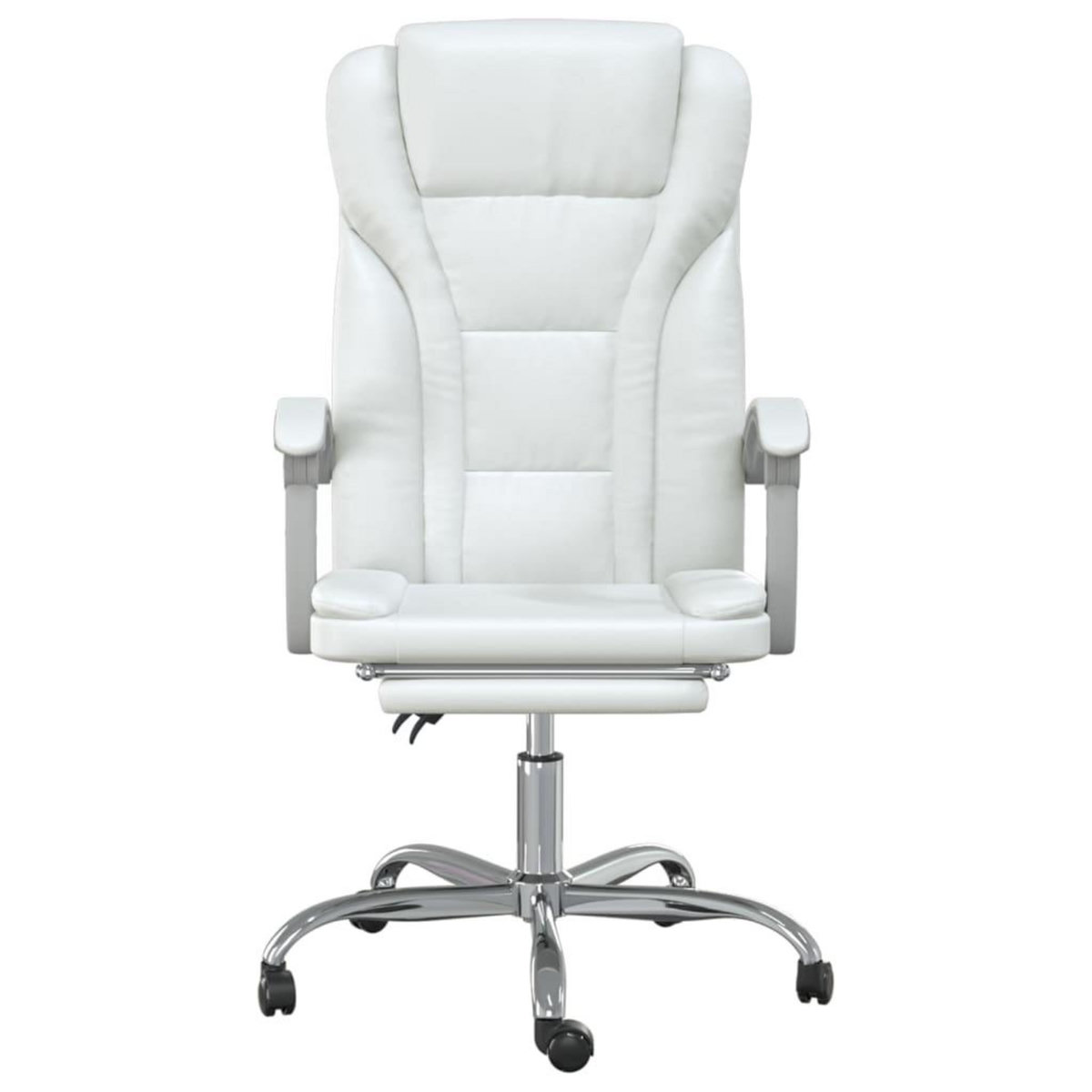 VIDAXL Fauteuil inclinable de bureau Blanc Similicuir
