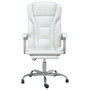 Voir la diapositive 3 : VIDAXL Fauteuil inclinable de bureau Blanc Similicuir
