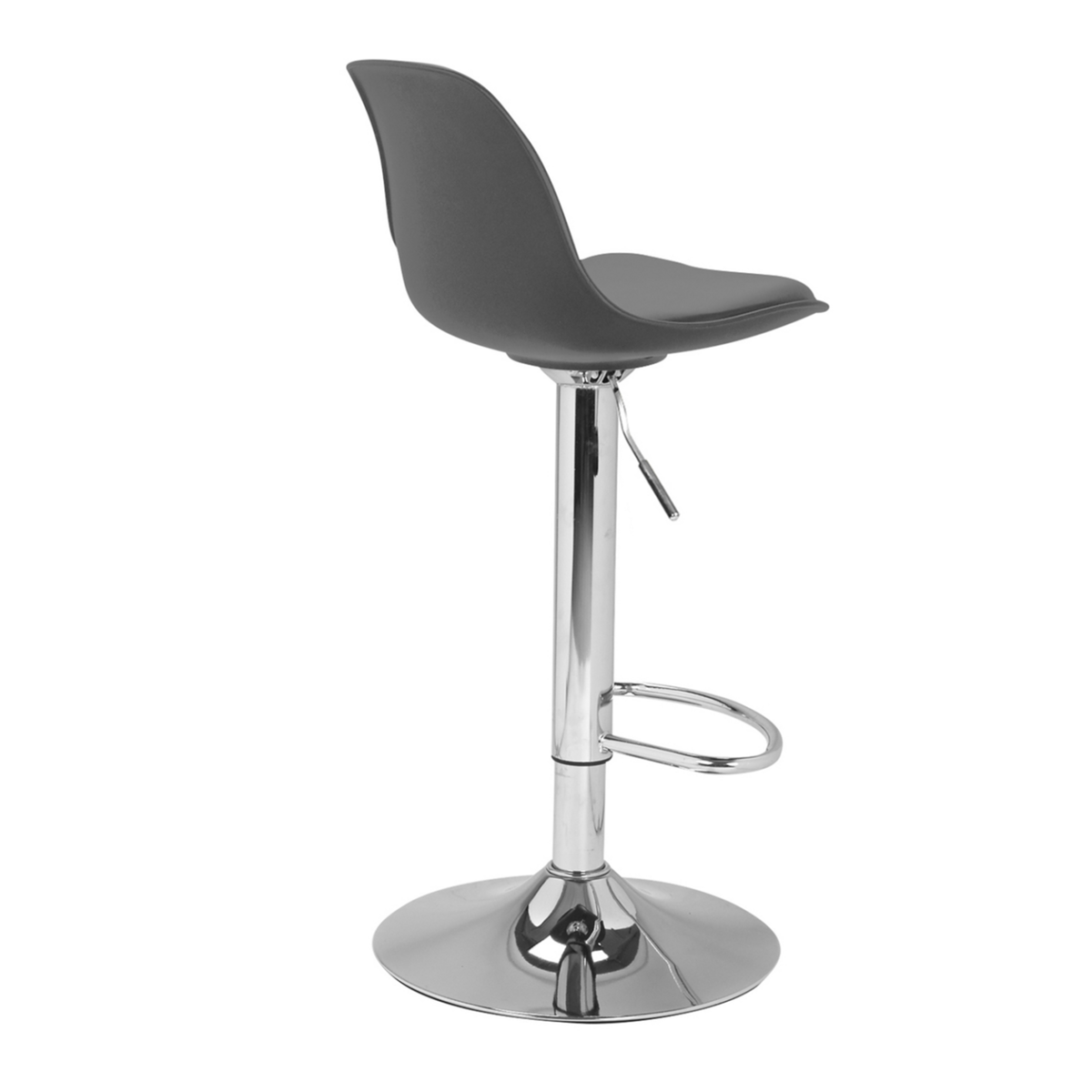 ID MARKET Lot de 4 tabourets de bar KARL design gris