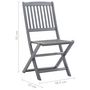 Voir la diapositive 6 : VIDAXL Chaises pliables d'exterieur lot de 2 et coussins Bois d'acacia