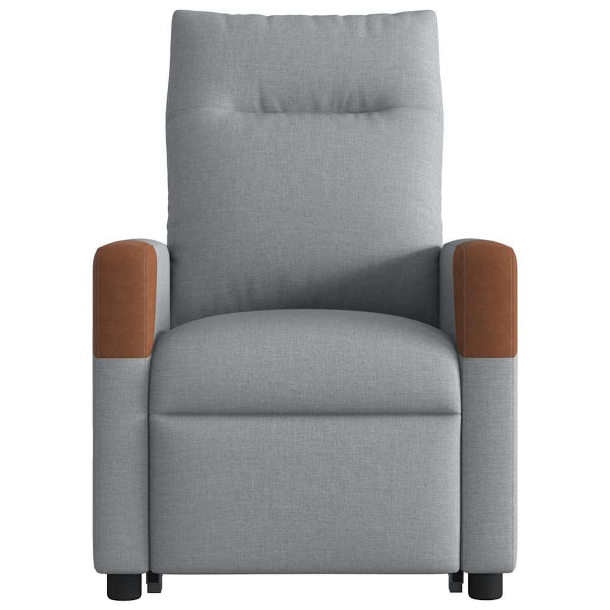 VIDAXL Fauteuil inclinable de massage electrique Gris clair Tissu