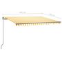 Voir la diapositive 6 : VIDAXL Auvent automatique capteur de vent LED 450x350cm Jaune et blanc