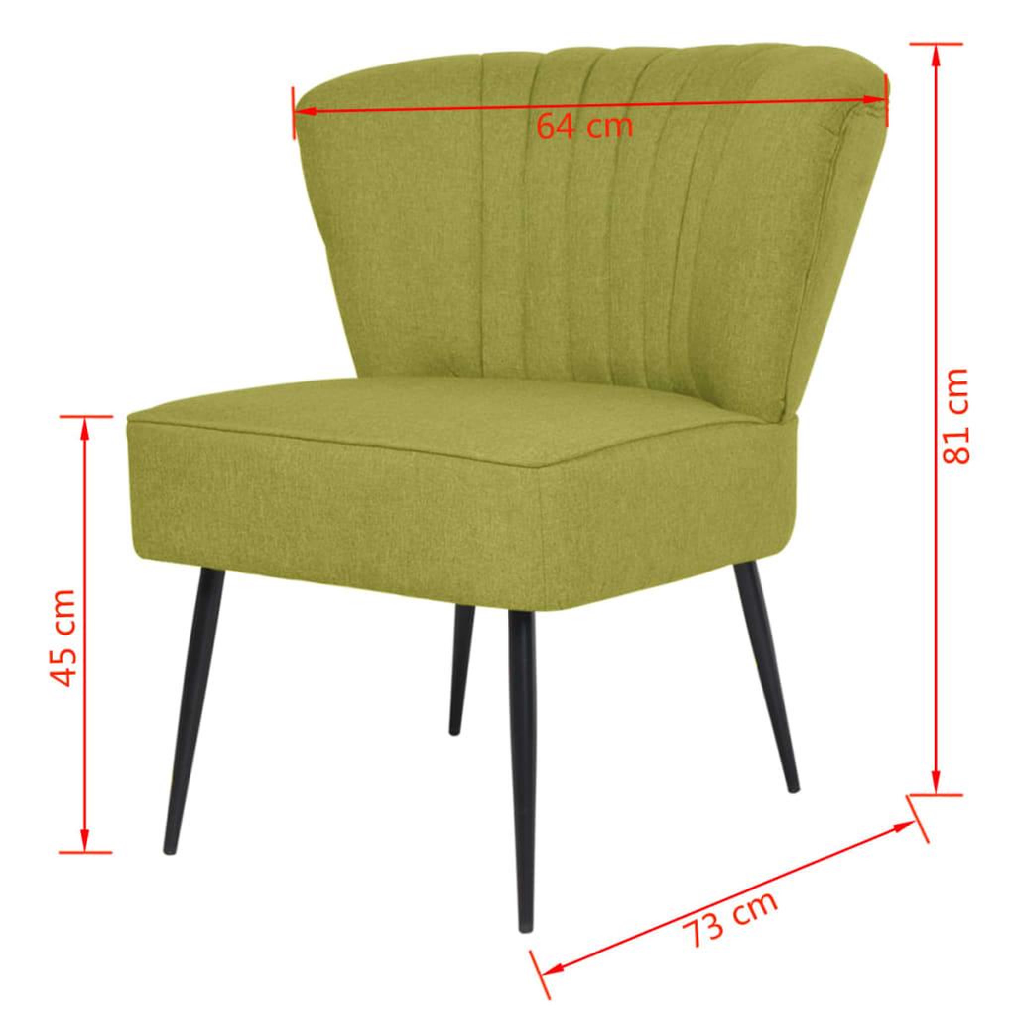 Voir la diapositive 6 : VIDAXL Chaise de cocktail Vert Tissu