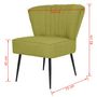 Voir la diapositive 6 : VIDAXL Chaise de cocktail Vert Tissu