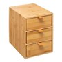 Voir la diapositive 1 : FIVE Boîte Déco 3 Tiroirs  Bambou  21cm Naturel