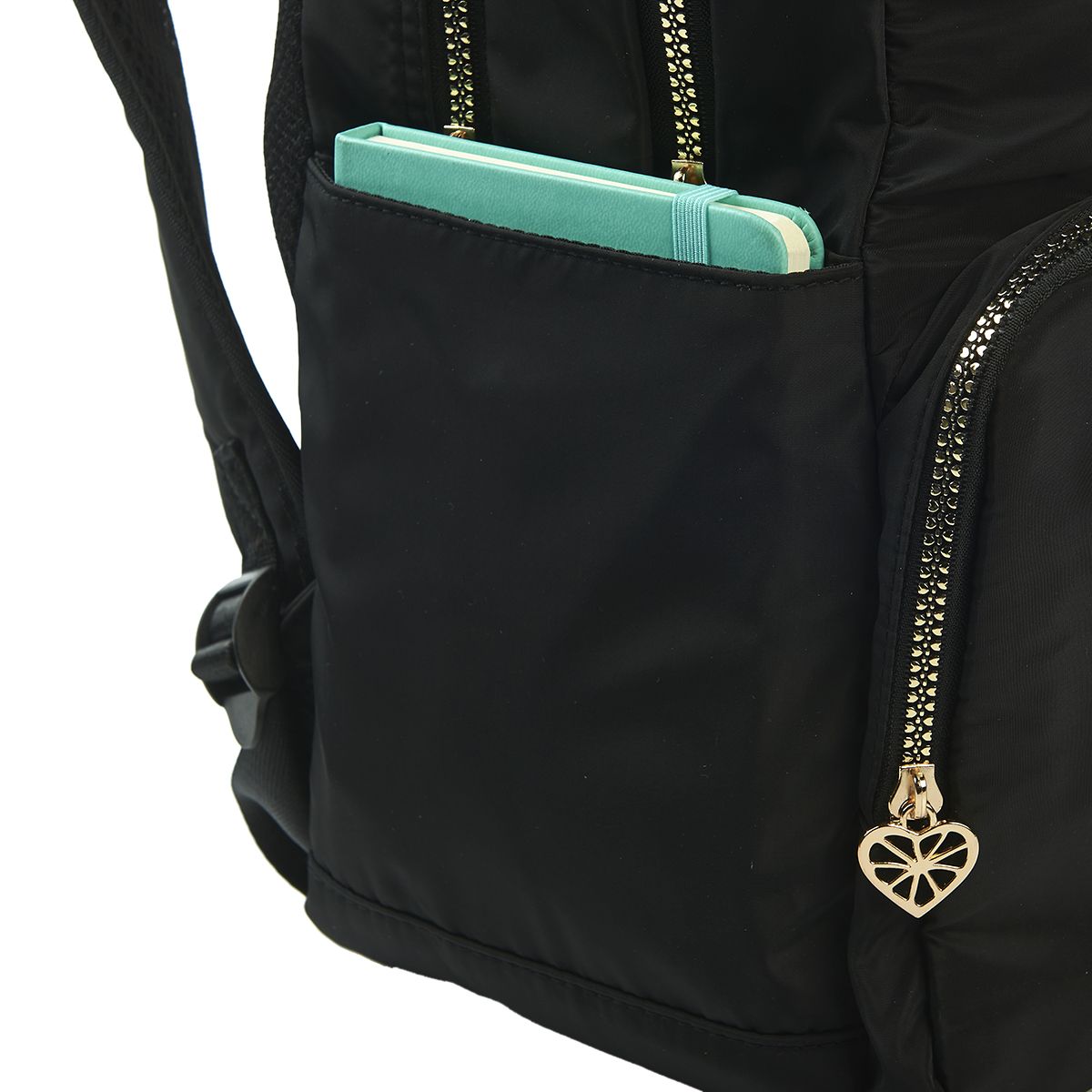 Smiley Sac à dos 2 compartiments noir MISS LEMONADE 