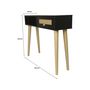 Voir la diapositive 3 : Habitat et Jardin Console cannage  Marine  - 100 x 29 x 81 cm - Noir