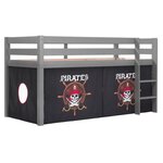 Paris Prix Lit Enfant  Pino Pirates II  90x200cm Gris