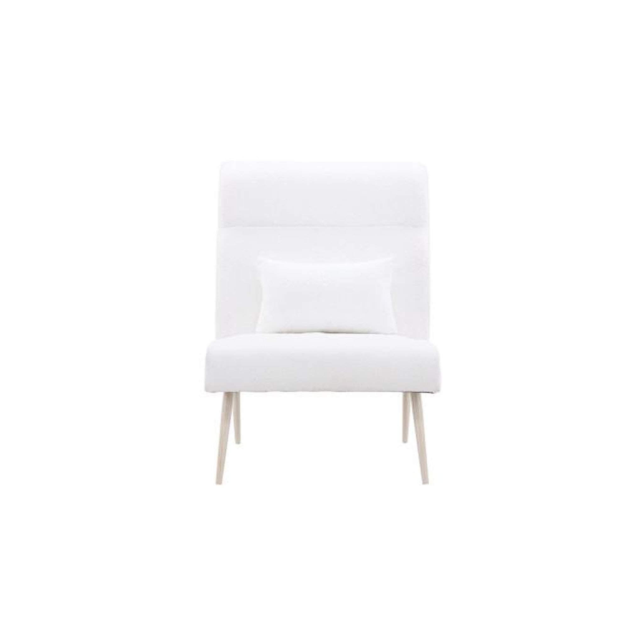 Voir la diapositive 4 : Paris Prix Fauteuil en Tissu Bouclette  Bloom  95cm Blanc