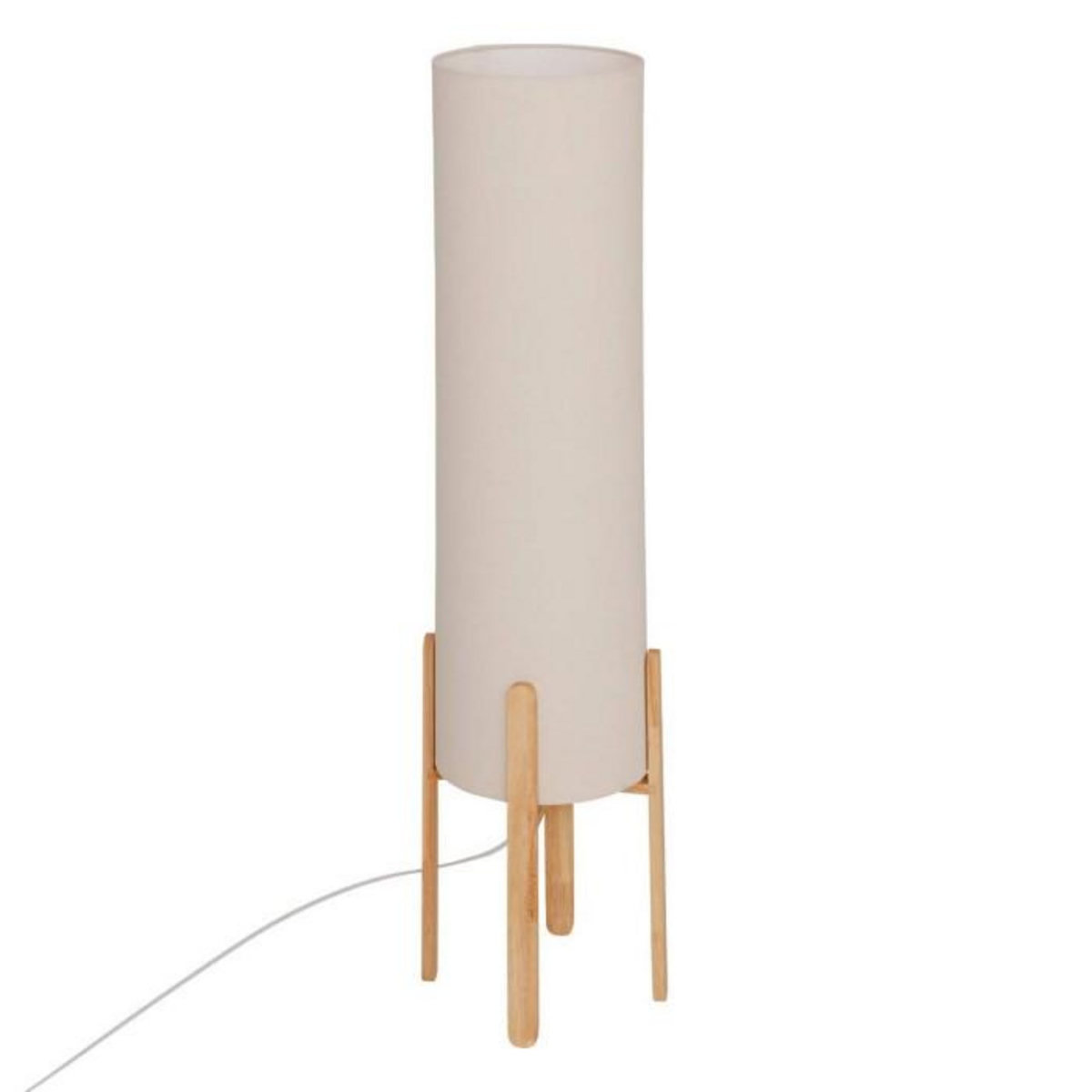 ATMOSPHERA Lampadaire en Bois  Rafa  107cm Beige