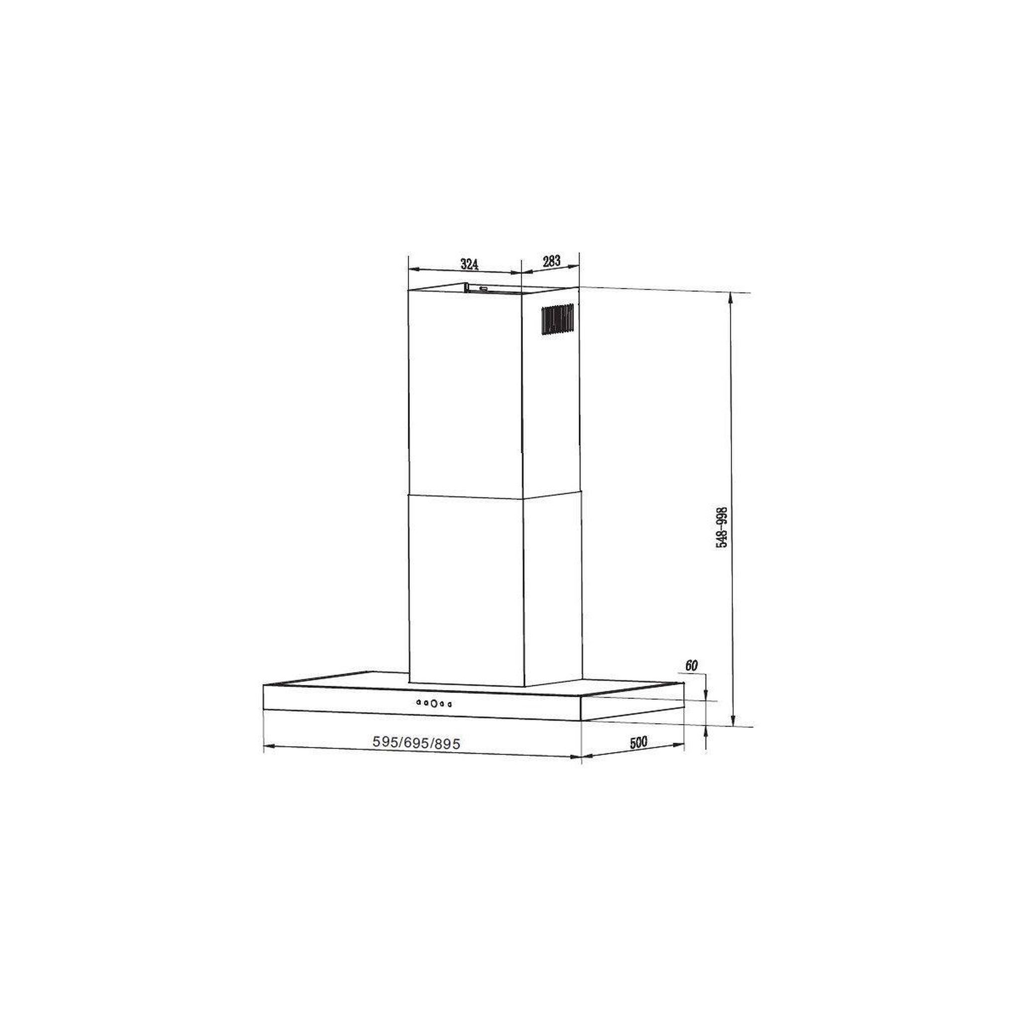 Voir la diapositive 3 : faber Hotte décorative murale TSP 900 INOX