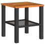 Voir la diapositive 2 : VIDAXL Table de jardin noir 40x40x42 cm resine tressee et bois acacia