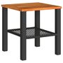Voir la diapositive 2 : VIDAXL Table de jardin noir 40x40x42 cm resine tressee et bois acacia