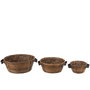 Voir la diapositive 2 : Paris Prix Lot de 3 Coupelles Déco  Anse  44cm Marron