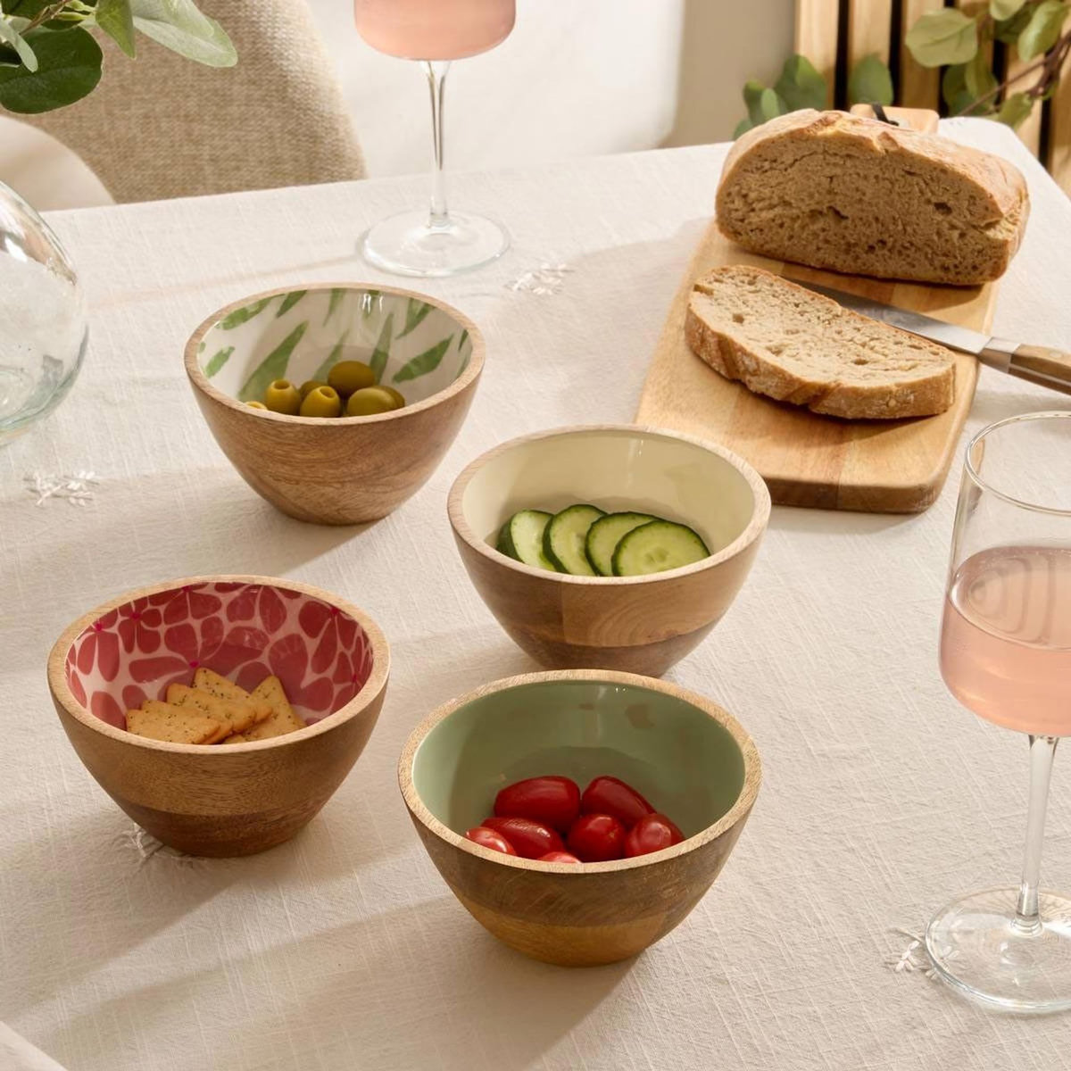SECRET DE GOURMET Coupelle en Bois  Inaya  13cm Blanc