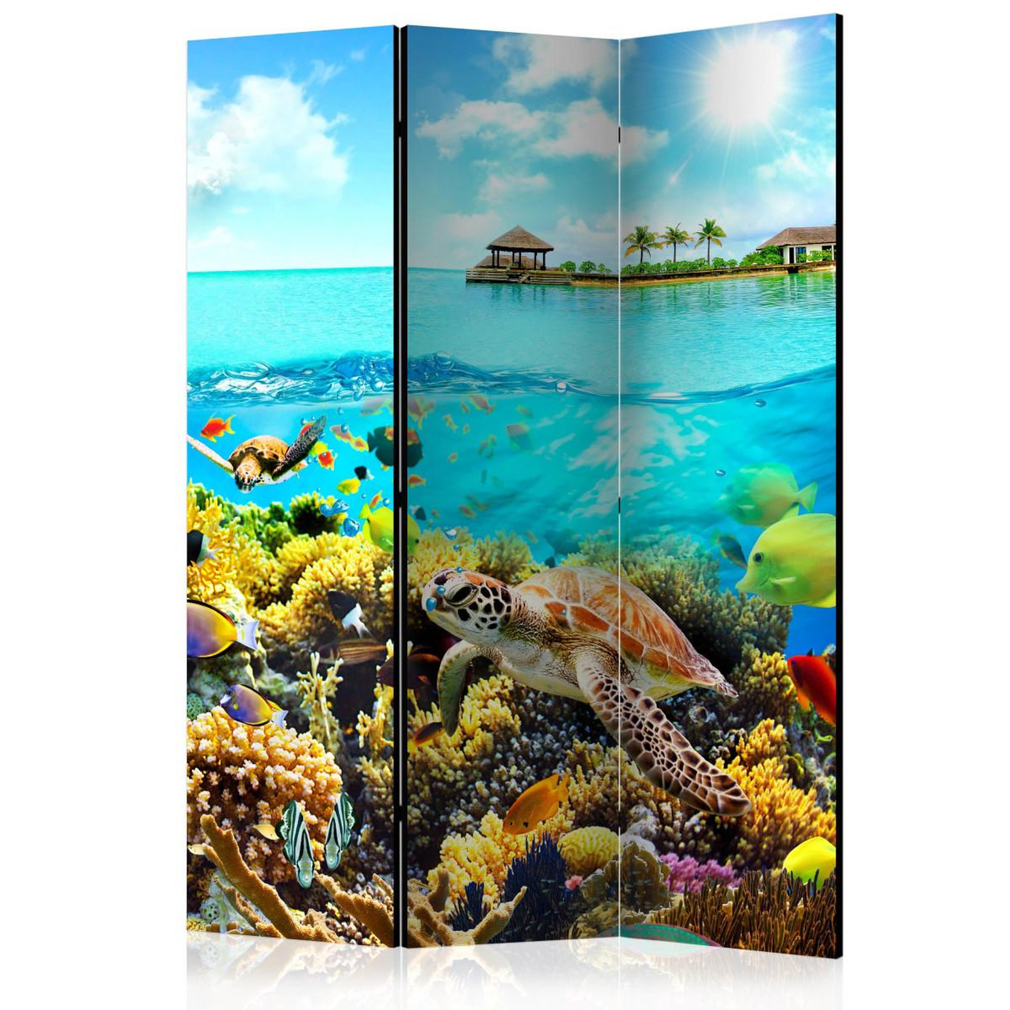 Paris Prix Paravent 3 volets  heavenly maldive  135x172cm