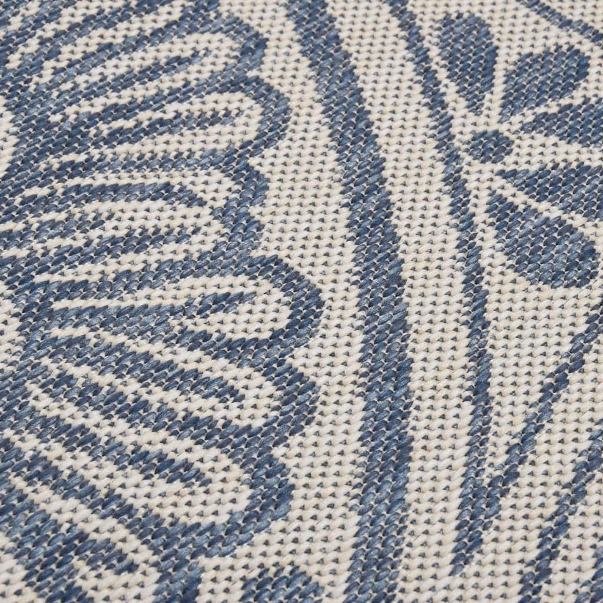 Voir la diapositive 5 : VIDAXL Tapis a tissage plat d'exterieur 80x150 cm Motif bleu