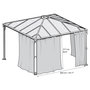 Voir la diapositive 1 : CHALET&JARDIN Lot de 4 Rideaux pour tonnelle de jardin gris