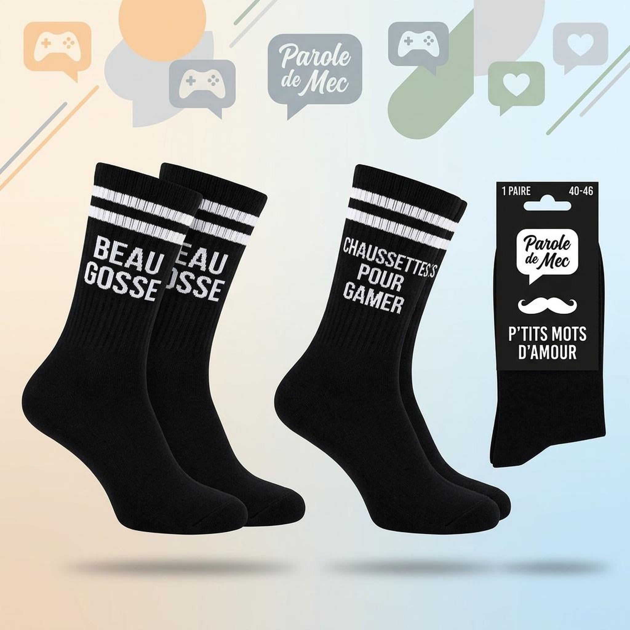 Voir la diapositive 4 : OZABI OZABI Chaussettes Homme Message Humoristiques Pack de 2 Paires