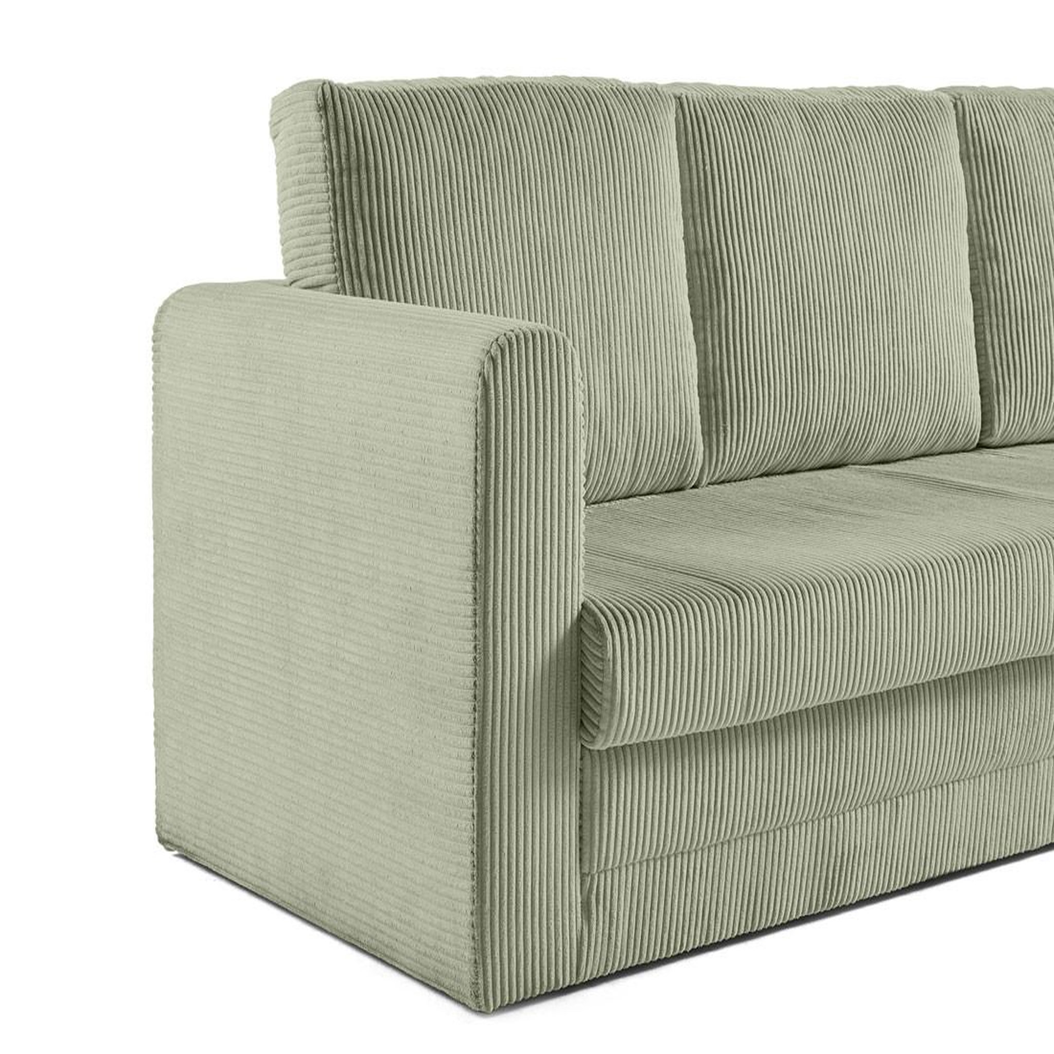 Voir la diapositive 4 : BEST MOBILIER Marilia - canapé 3 places - convertible déplimousse - en velours côtelé