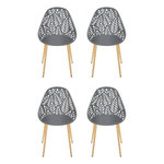 Paris Prix Lot de 4 Chaises de Jardin  Lucena  83cm Gris