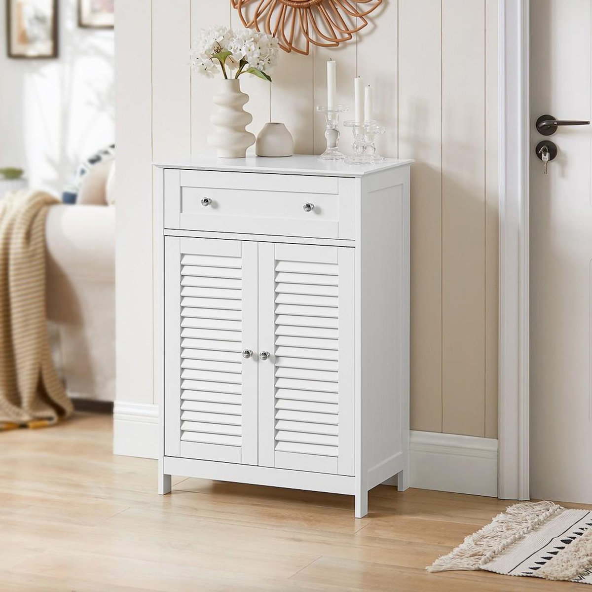 SOBUY SoBuy - Meuble de salle de bain bas avec un tiroir - Fonctionnel - FRG238