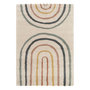 Voir la diapositive 1 : SWEEEK Tapis enfant arc-en-ciel, tapis intérieur crème et multicolore, poils longs shaggy